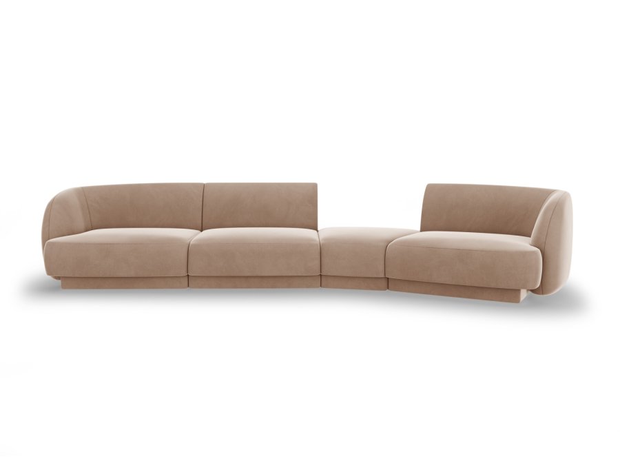 MICADONI  Velvet Right Modular Sofa, 