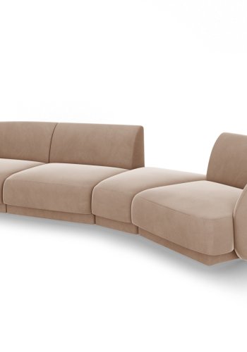 MICADONI  Velvet Right Modular Sofa, 