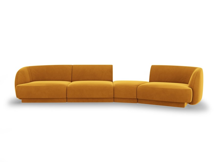 MICADONI  Velvet Right Modular Sofa, 