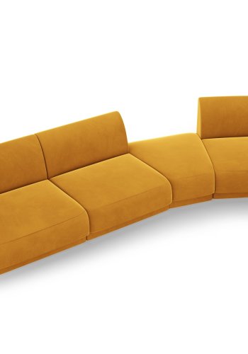 MICADONI  Velvet Right Modular Sofa, 