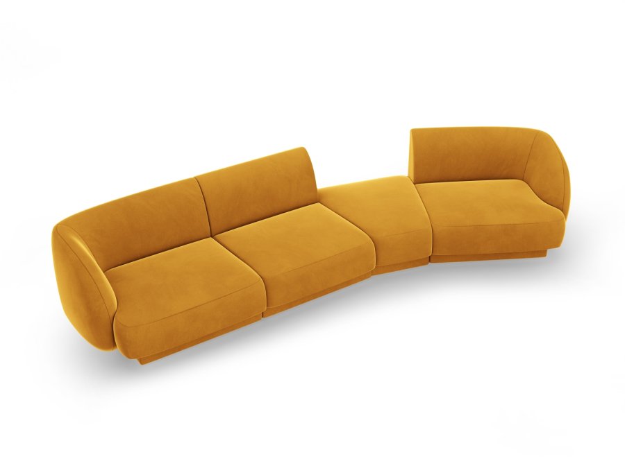 MICADONI  Velvet Right Modular Sofa, 