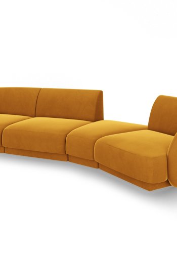 MICADONI  Velvet Right Modular Sofa, 