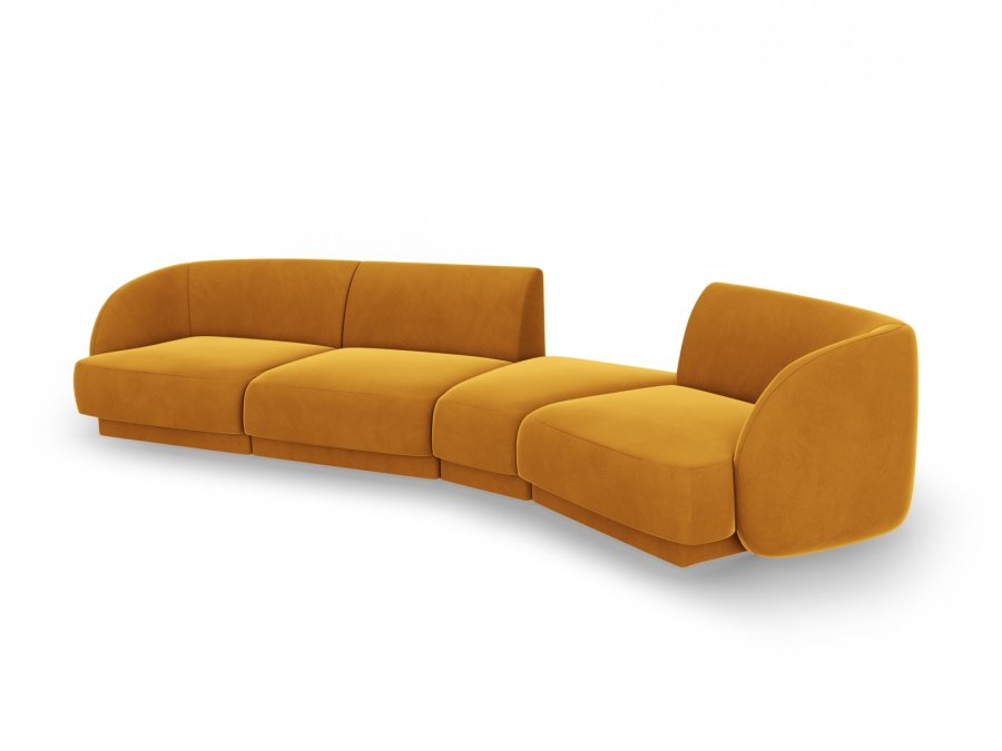 MICADONI  Velvet Right Modular Sofa, 