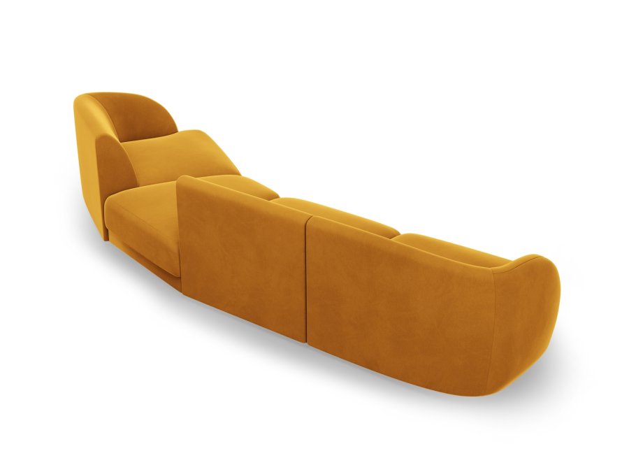MICADONI  Velvet Right Modular Sofa, 