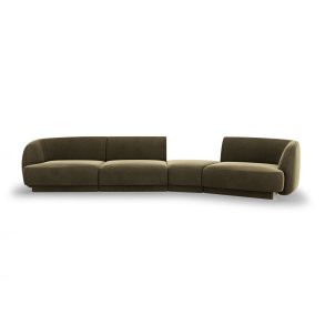 MICADONI  Velvet Right Modular Sofa, 