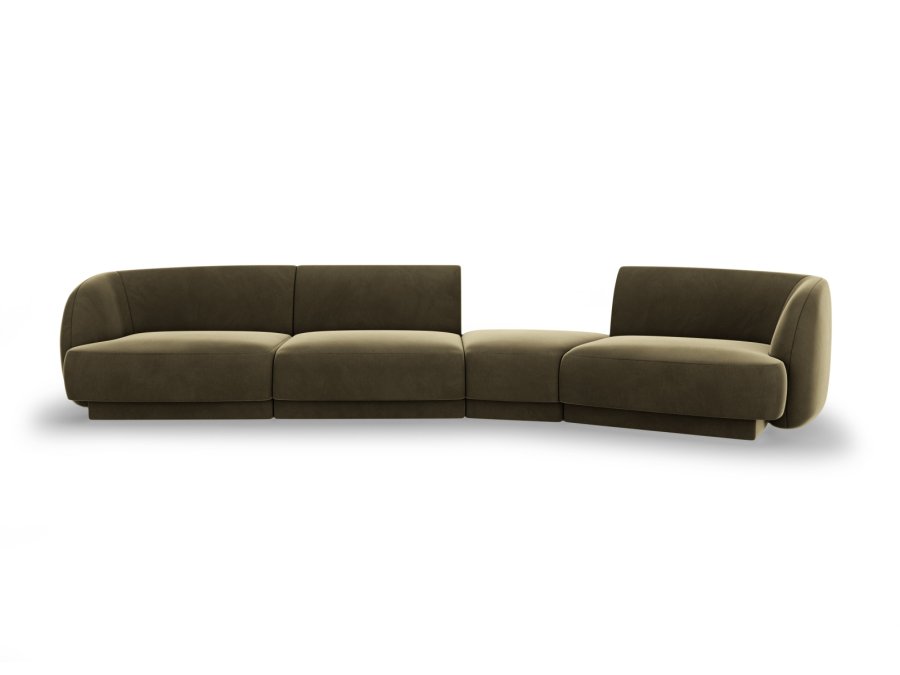 MICADONI  Velvet Right Modular Sofa, 