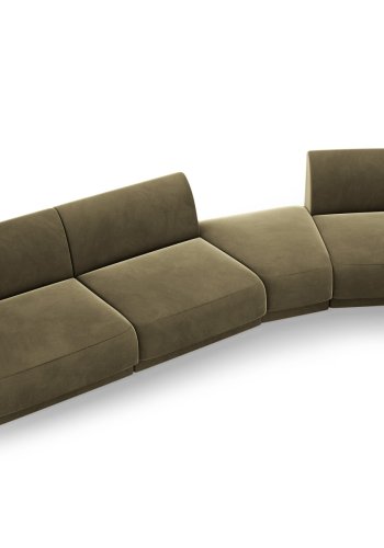 MICADONI  Velvet Right Modular Sofa, 