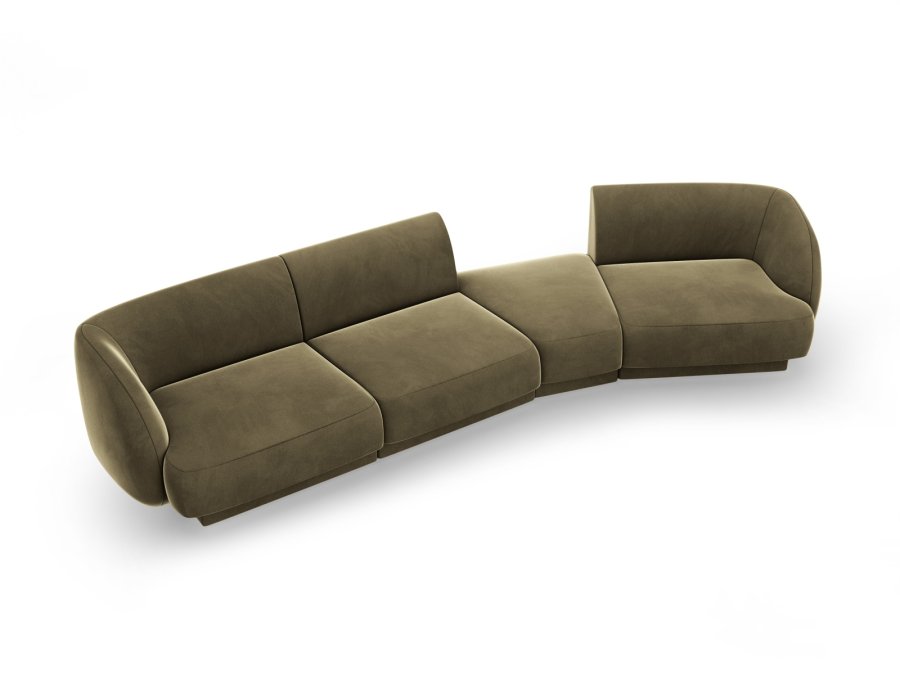MICADONI  Velvet Right Modular Sofa, 