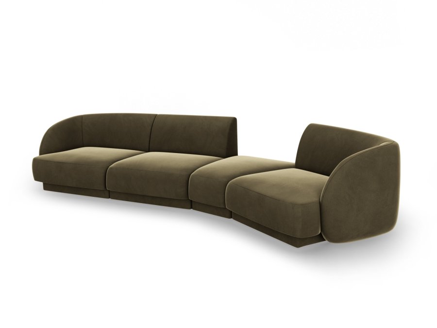 MICADONI  Velvet Right Modular Sofa, 