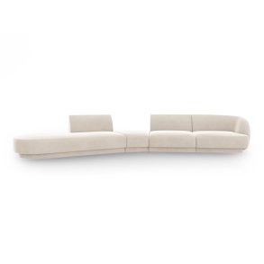 MICADONI  Velvet Left Modular Sofa, 