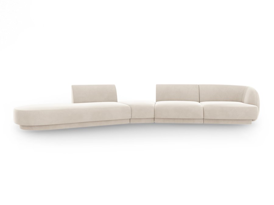 MICADONI  Velvet Left Modular Sofa, 