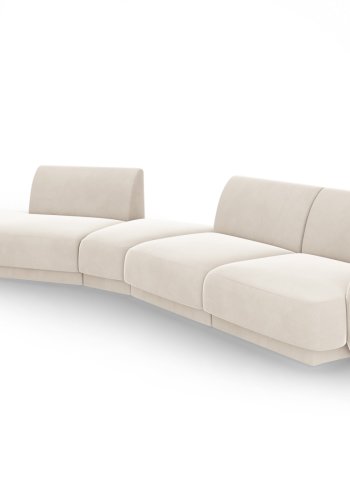 MICADONI  Velvet Left Modular Sofa, 