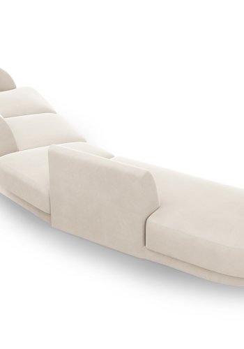 MICADONI  Velvet Left Modular Sofa, 