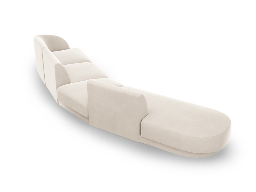 MICADONI  Velvet Left Modular Sofa, 