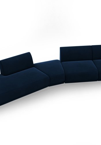 MICADONI  Velvet Left Modular Sofa, 
