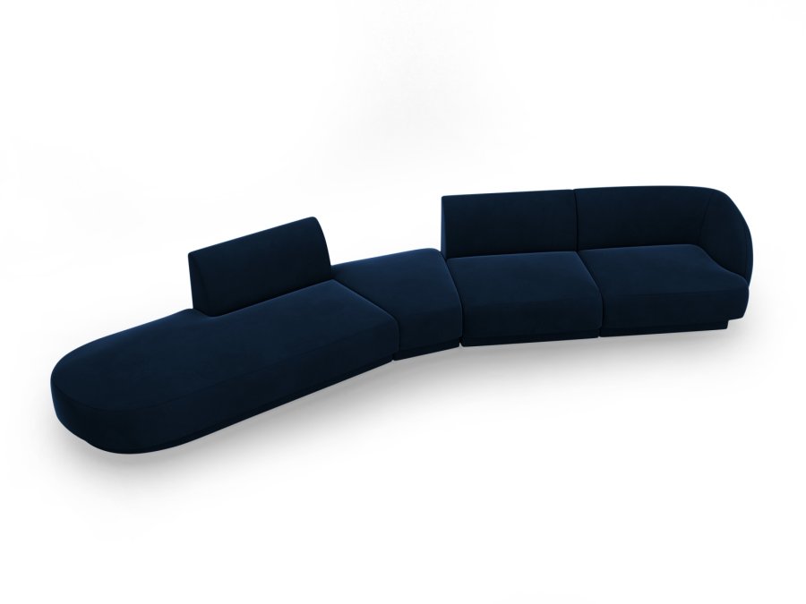 MICADONI  Velvet Left Modular Sofa, 