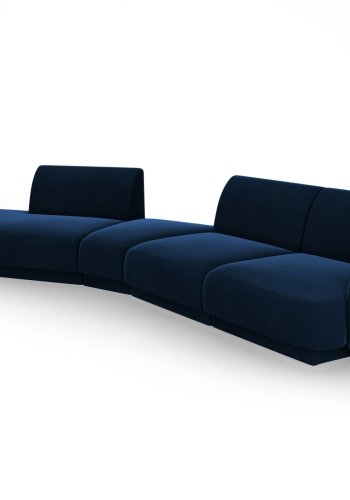 MICADONI  Velvet Left Modular Sofa, 