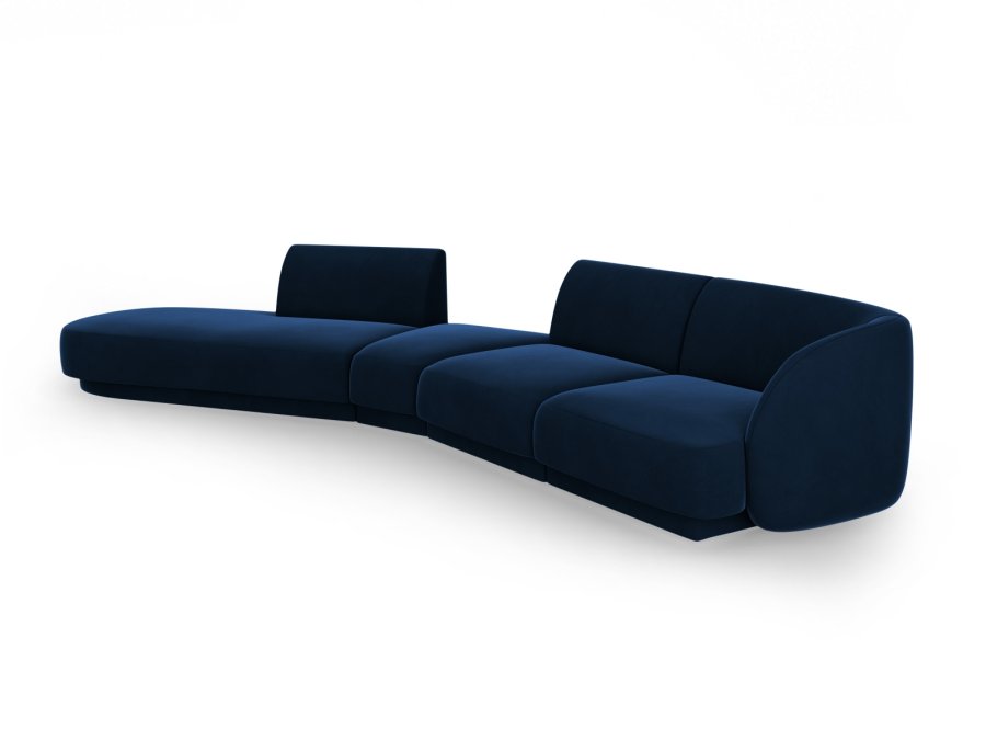MICADONI  Velvet Left Modular Sofa, 