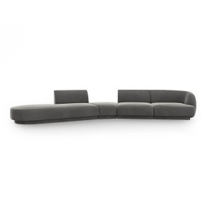 MICADONI  Velvet Left Modular Sofa, 