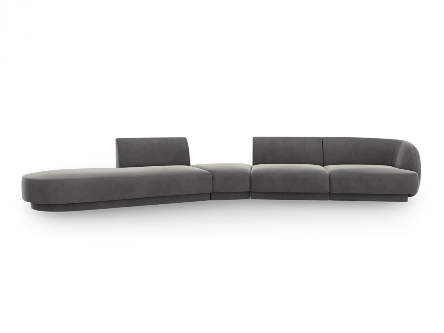 MICADONI  Velvet Left Modular Sofa, 
