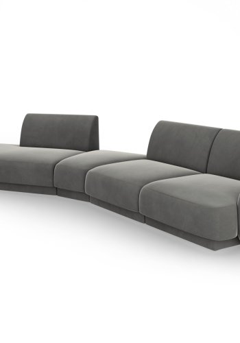 MICADONI  Velvet Left Modular Sofa, 