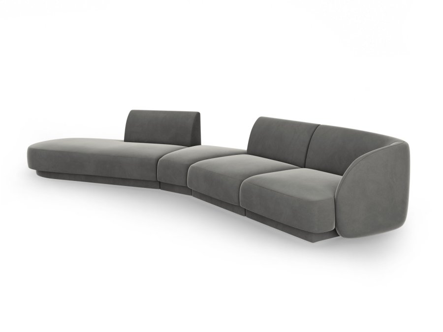 MICADONI  Velvet Left Modular Sofa, 