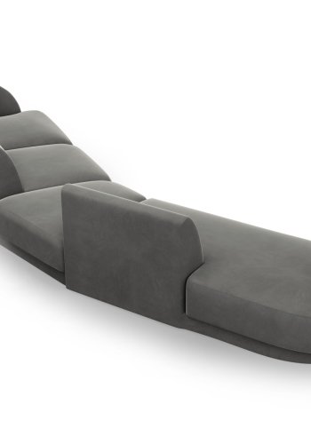 MICADONI  Velvet Left Modular Sofa, 