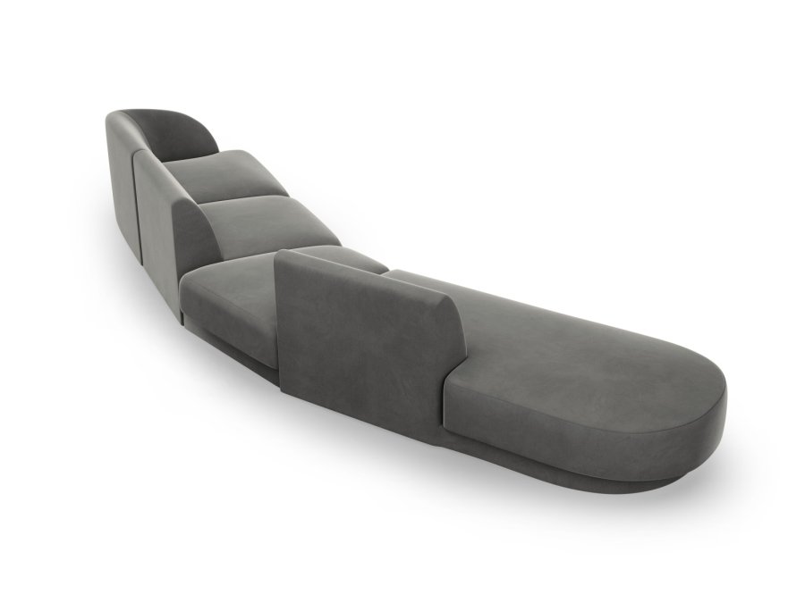 MICADONI  Velvet Left Modular Sofa, 