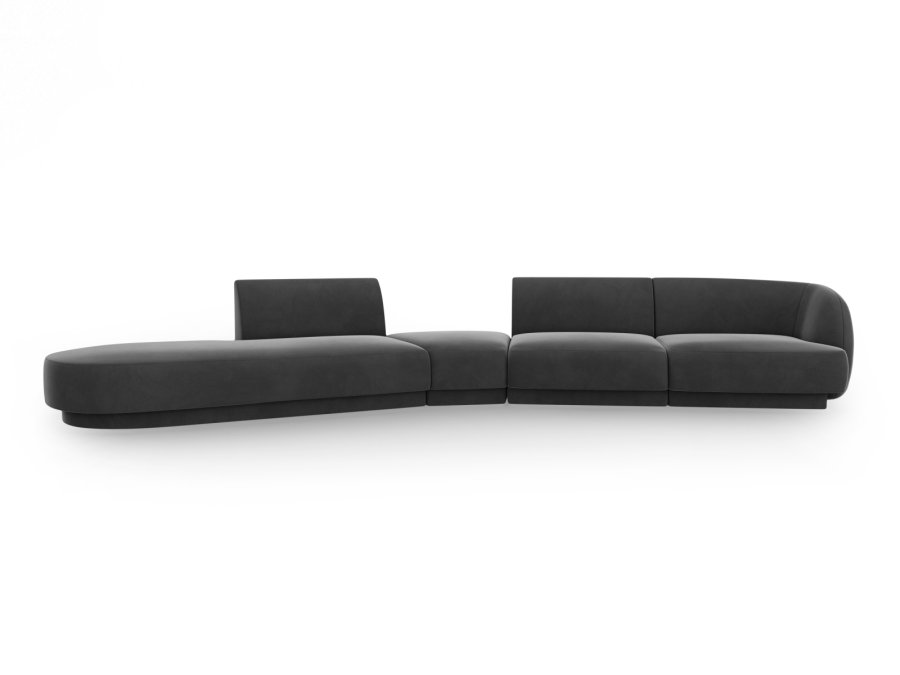 MICADONI  Velvet Left Modular Sofa, 