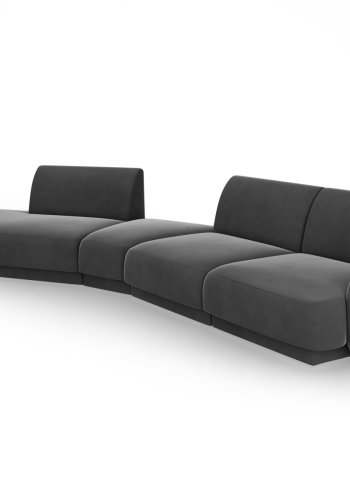 MICADONI  Velvet Left Modular Sofa, 