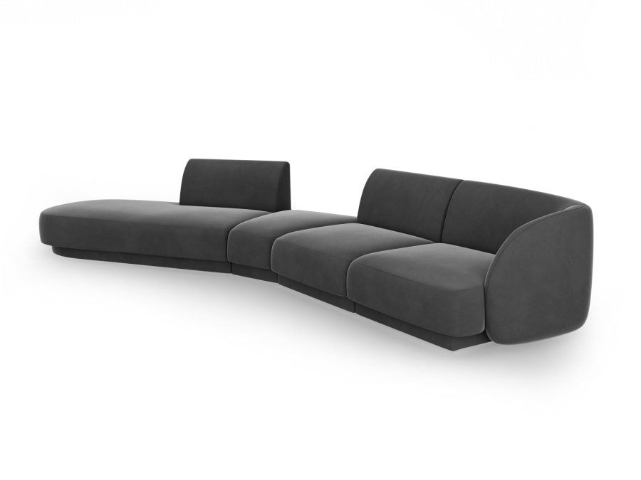 MICADONI  Velvet Left Modular Sofa, 