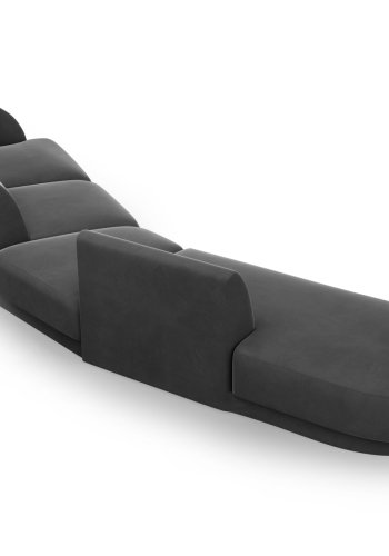 MICADONI  Velvet Left Modular Sofa, 