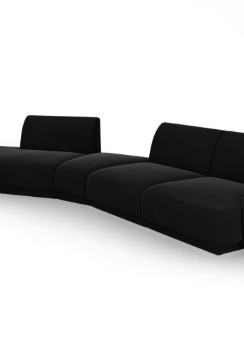 MICADONI  Velvet Left Modular Sofa, 