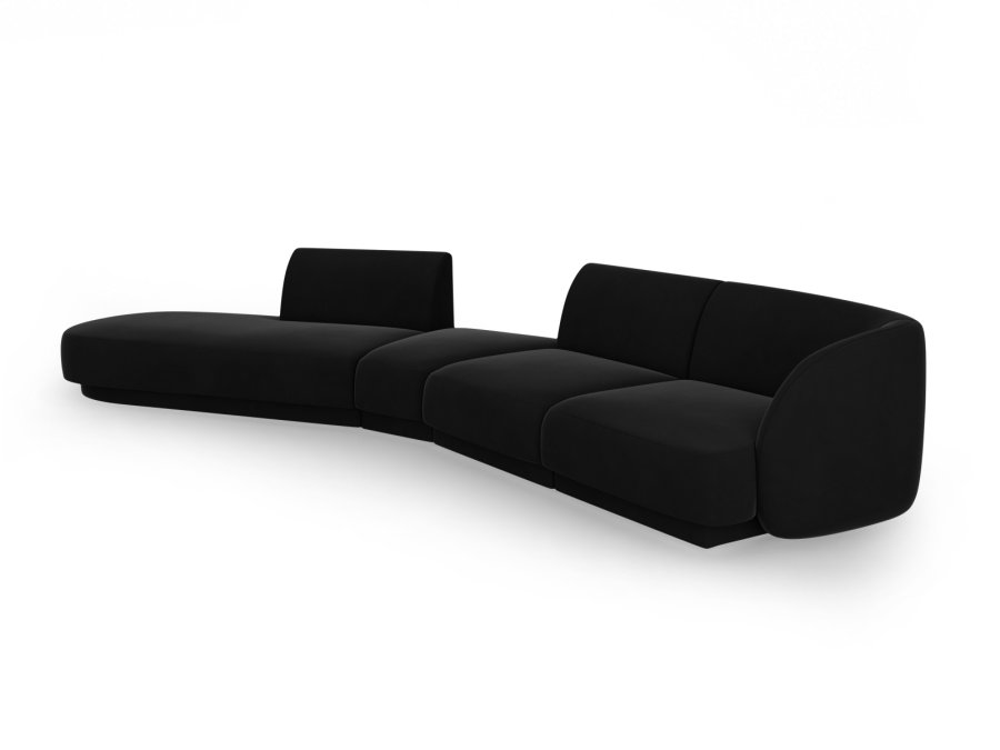 MICADONI  Velvet Left Modular Sofa, 