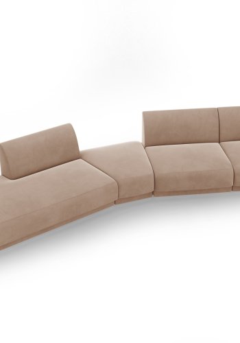 MICADONI  Velvet Left Modular Sofa, 