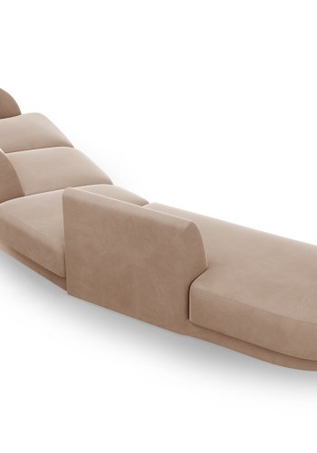 MICADONI  Velvet Left Modular Sofa, 