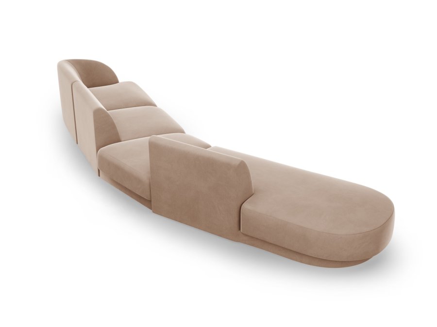 MICADONI  Velvet Left Modular Sofa, 