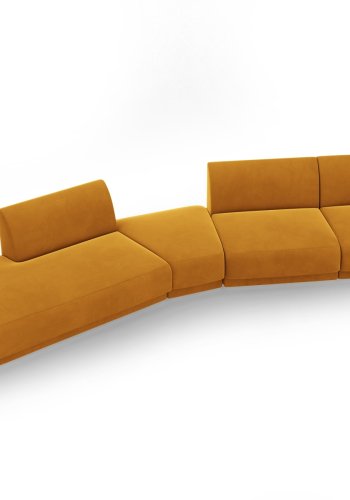 MICADONI  Velvet Left Modular Sofa, 