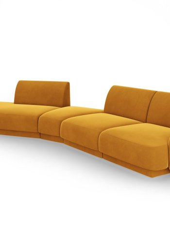 MICADONI  Velvet Left Modular Sofa, 