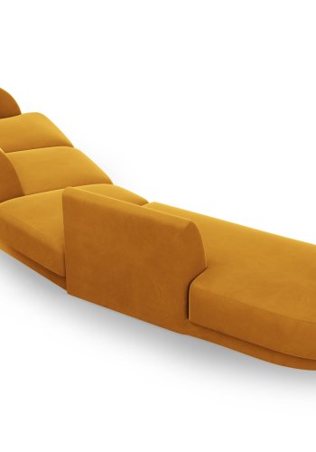 MICADONI  Velvet Left Modular Sofa, 