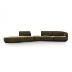 MICADONI  Velvet Left Modular Sofa, 