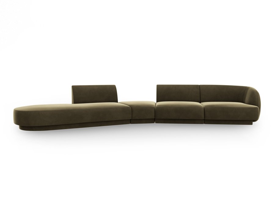 MICADONI  Velvet Left Modular Sofa, 