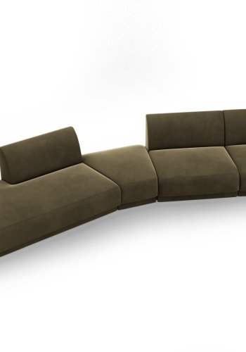 MICADONI  Velvet Left Modular Sofa, 