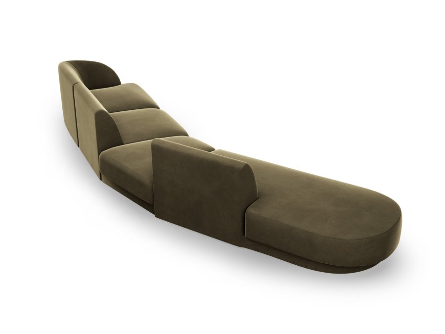 MICADONI  Velvet Left Modular Sofa, 