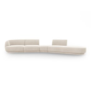 MICADONI  Velvet Right Modular Sofa, 