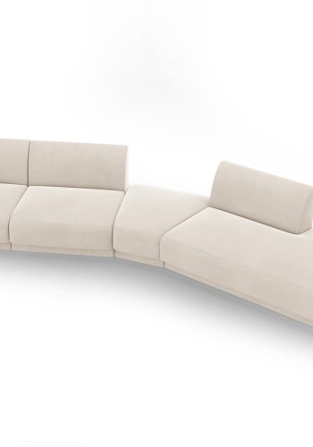MICADONI  Velvet Right Modular Sofa, 