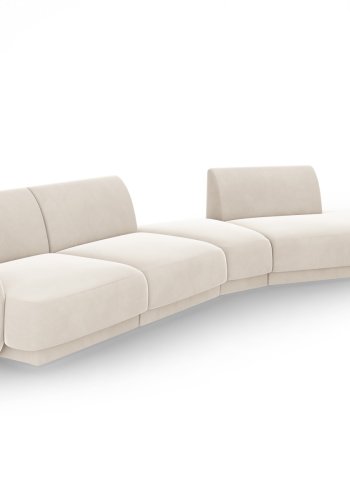 MICADONI  Velvet Right Modular Sofa, 