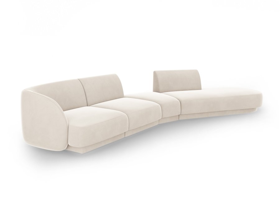 MICADONI  Velvet Right Modular Sofa, 