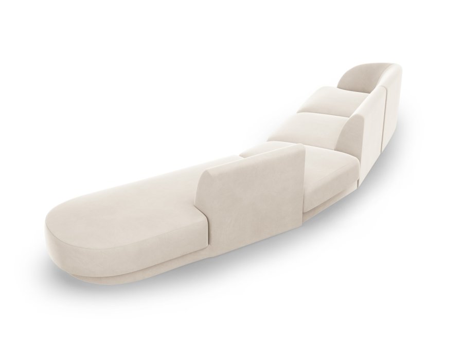 MICADONI  Velvet Right Modular Sofa, 