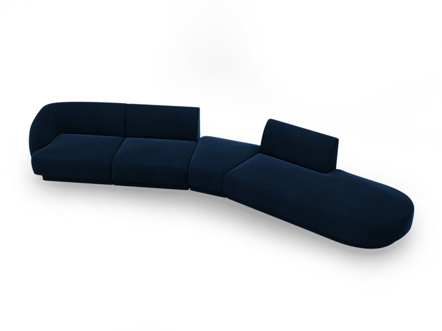 MICADONI  Velvet Right Modular Sofa, 